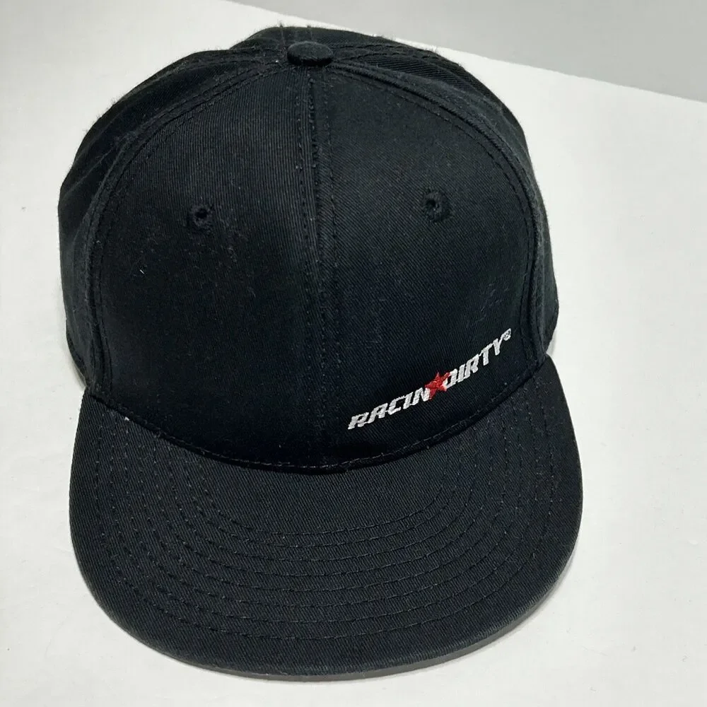 Racin Dirty Youth Hat Snapback Adjustable Ball Cap Baseball Black Red Star